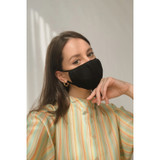 Oroton Oroton X Hemp Black Fusion Face Mask in Black and Copper Polyester, Hemp Black & Nylon/Spandex for Women