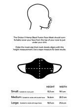 Detail product shot of the Oroton Oroton X Hemp Black Fusion Face Mask in Black and Copper Polyester, Hemp Black & Nylon/Spandex for Women