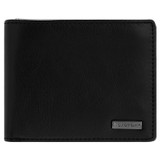 Front product shot of the Oroton Otto Veg 12 Credit Card Wallet in Black and Vegetable Leather for Men