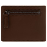 Back product shot of the Oroton Otto Veg 12 Credit Card Wallet in Chocolate and Vegetable Leather for Men