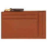 Back product shot of the Oroton Lilly 4 Credit Card Mini Pouch in Cognac and Pebble leather for Women