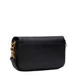 Back product shot of the Oroton Lane Small Baguette in Black and Recycled Smooth Leather for Women