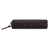 Oroton Lucas Pencil Case in Bitter Chocolate and Pebble Leather for Men