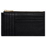 Oroton Margot 8 Credit Card Mini Zip Pouch in Black and Pebble Leather for Women