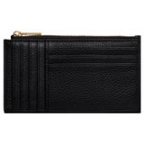 Back product shot of the Oroton Margot 8 Credit Card Mini Zip Pouch in Black and Pebble leather for Women