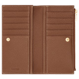 Internal product shot of the Oroton Margot Zip Fold Wallet in Whiskey and Pebble leather for Women