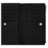Oroton Margot Zip Fold Wallet in Black and Pebble Leather for Women