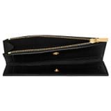 Internal product shot of the Oroton Margot Zip Fold Wallet in Black and Pebble leather for Women