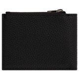 Back product shot of the Oroton Weston 8 Card Zip Wallet in Black and Pebble Leather for Men