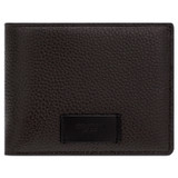 Oroton Lucas 12 Credit Card Zip Wallet in Chocolate/Black and Pebble Leather for Men