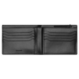 Oroton Lucas 12 Credit Card Zip Wallet in Chocolate/Black and Pebble Leather for Men