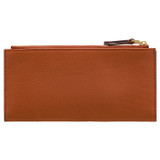 Back product shot of the Oroton Lilly Slim Zip Wallet in Cognac and Pebble leather for Women