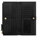 Internal product shot of the Oroton Lilly Slim Zip Wallet in Black and Pebble leather for Women
