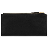 Back product shot of the Oroton Lilly Slim Zip Wallet in Black and Pebble leather for Women