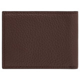 Oroton Weston 4 Card Mini Wallet in Espresso and Pebble Leather for Men