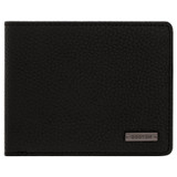 Oroton Otto 8 Credit Card Wallet in Black and Pebble Leather for Men