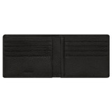 Internal product shot of the Oroton Otto 8 Credit Card Wallet in Black and Pebble Leather for Men