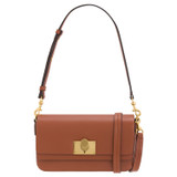 Front product shot of the Oroton Kerr Small Day Bag in Brandy and Smooth Leather for Women