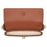 Internal product shot of the Oroton Kerr Small Day Bag in Brandy and Smooth Leather for Women