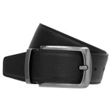 Oroton Lucas Pebble Reversible Belt in Black/Chocolate and Pebble Leather for Men