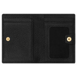 Oroton Lilly 4 Credit Card Fold Wallet in Black and Pebble leather for Women