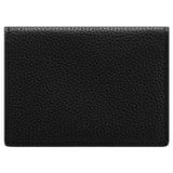 Back product shot of the Oroton Lilly 4 Credit Card Fold Wallet in Black and Pebble leather for Women