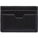 Back product shot of the Oroton Muse 3 Credit Card Sleeve in Black and Two Tone Saffiano/Smooth Leather for Women