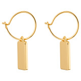 Front product shot of the Oroton Zizi Hoops in Gold/Clear and  for Women
