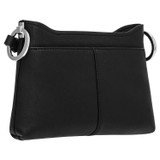Back product shot of the Oroton Tessa Crossbody in Black/Silver and Soft Pebble Leather for Women