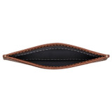 Internal product shot of the Oroton Margot 3 Credit Card Sleeve in Whiskey and Pebble Leather for Women