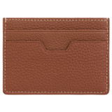 Back product shot of the Oroton Margot 3 Credit Card Sleeve in Whiskey and Pebble Leather for Women