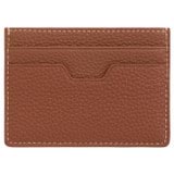 Back product shot of the Oroton Margot 3 Credit Card Sleeve in Whiskey and Pebble Leather for Women