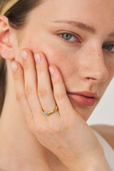 Oroton Kori Ring in Gold/Clear and  for Women