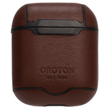 Oroton Otto Airpods Cover in Chocolate and Vegan Leather for Men