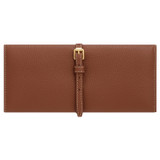Front product shot of the Oroton Margot Jewellery Roll in Whiskey and Pebble leather for Women