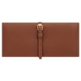 Front product shot of the Oroton Margot Jewellery Roll in Whiskey and Pebble leather for Women