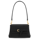 Front product shot of the Oroton Margot Small Top Handle in Black and Pebble leather for Women