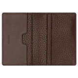 Internal product shot of the Oroton Weston Folded Card Wallet in Espresso and Pebble Leather for Men