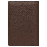 Oroton Weston Folded Card Wallet in Espresso and Pebble Leather for Men