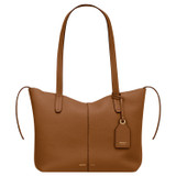 Front product shot of the Oroton Lilly Small Shopper Tote in Cognac and Pebble Leather for Women