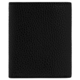 Back product shot of the Oroton Marcus 8 Card Trifold in Black and Pebble Leather for Men