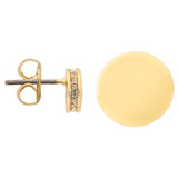 Oroton Lucy Round Studs in Gold and Brass Base With 18CT Gold Plating for Women