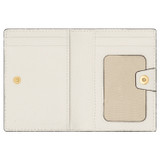 Oroton Lilly 4 Credit Card Fold Wallet in Cream and Pebble leather for Women