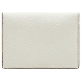 Oroton Lilly 4 Credit Card Fold Wallet in Cream and Pebble leather for Women