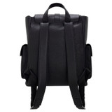 Back product shot of the Oroton Marcus Backpack in Black and Pebble Leather for Men