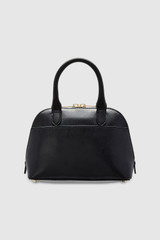 Back product shot of the Oroton Muse Micro Griptop in Black and Two Tone Saffiano/Smooth Leather for Women