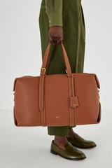 Oroton Margot Weekender in Whiskey and Pebble Leather for Women