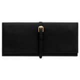 Front product shot of the Oroton Margot Jewellery Roll in Black and Pebble leather for Women