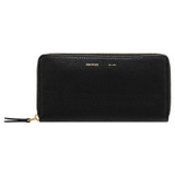 Oroton Lilly Zip Around And Fold Wallet in Black and Pebble leather for Women