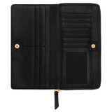 Internal product shot of the Oroton Lilly Zip Around And Fold Wallet in Black and Pebble leather for Women